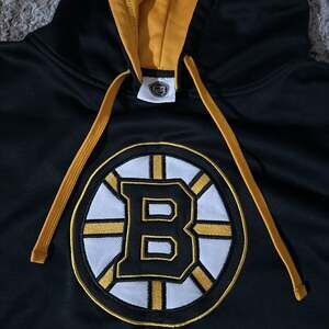 Men's Boston Bruins NHL Happy Gilmore Black/Gold Hockey Pullover Hoodie XL